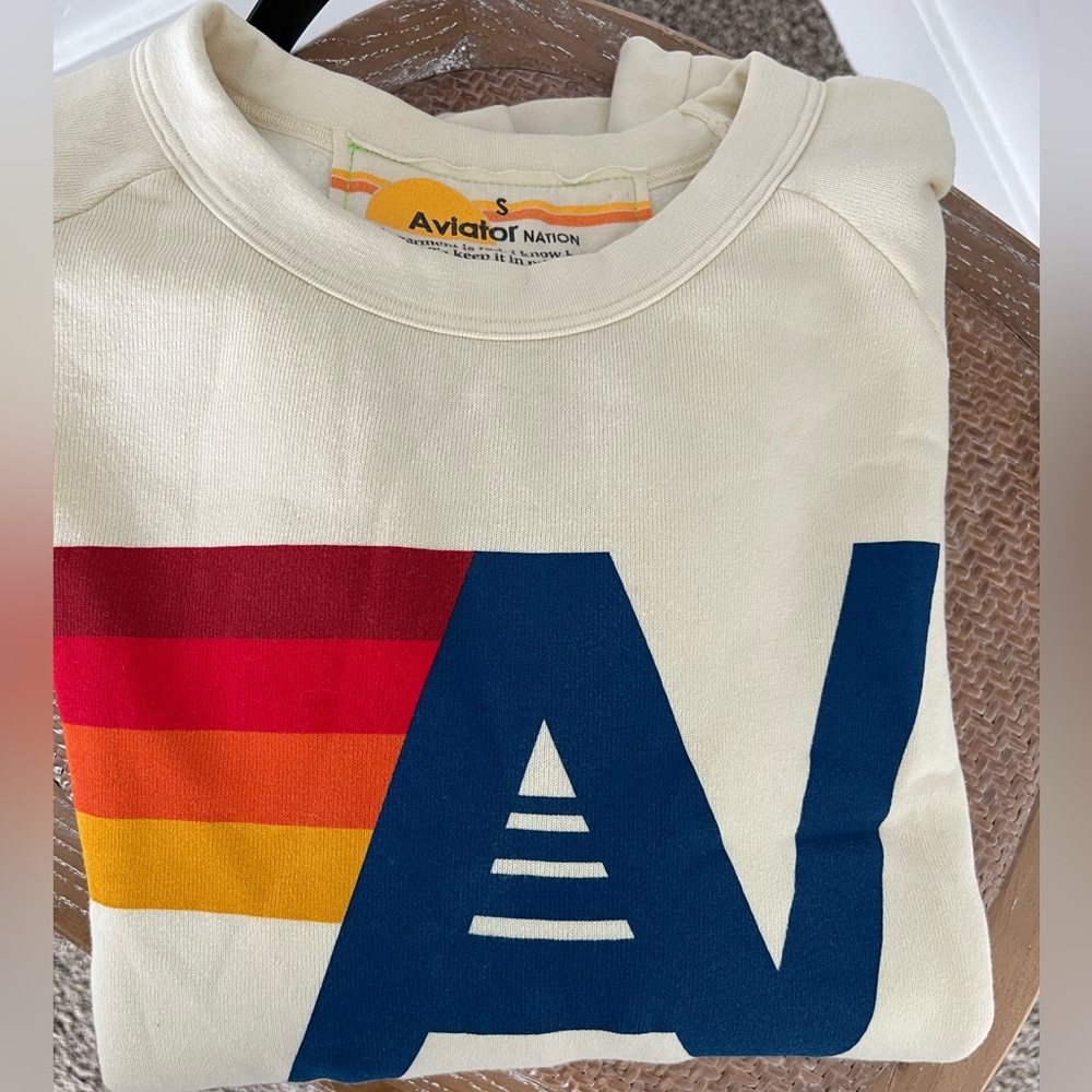 Aviator Nation sweatshirt size small- cream